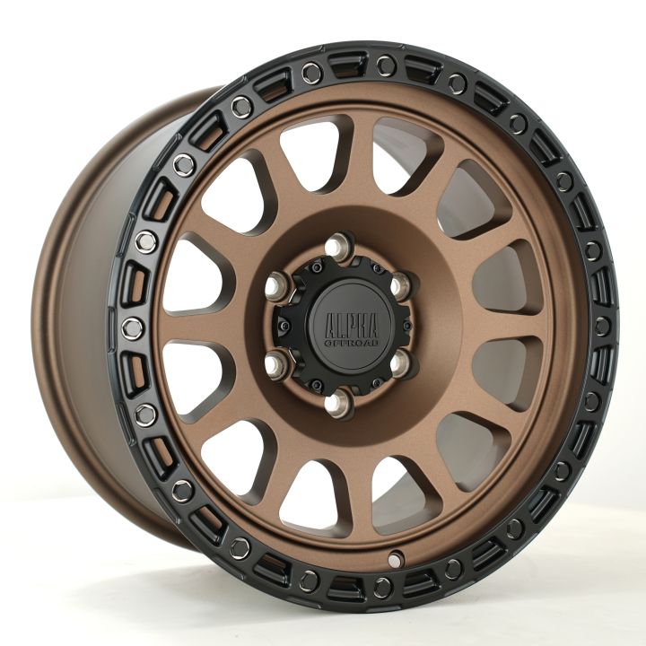 Alpha Offroad<br>Brawler Matt Bronze Black Lip (17x9)